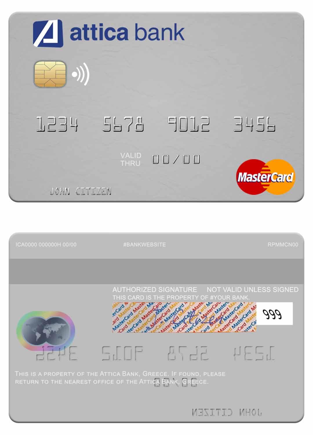 Greece Attica Bank mastercard